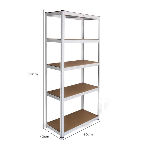 Monster Racking 3 x E-Rax Opbevaringshylder i Hvid 90cm x 40cm x 180cm | MonsterShop