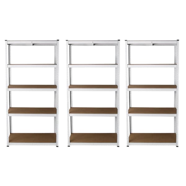 Monster Racking 3 x E-Rax Opbevaringshylder i Hvid 90cm x 40cm x 180cm | MonsterShop