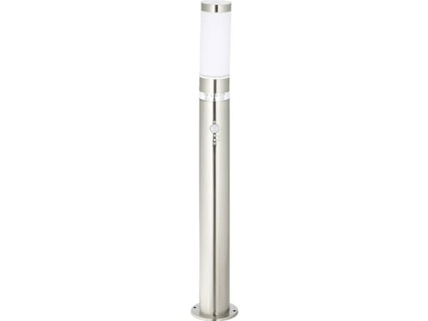 Brilliant G46799/82 Bole Udendørs standerlampe med bevægelsessensor Energisparepære, LED (RGB) E27, LED indbygget 60.84 W Rustfrit stål