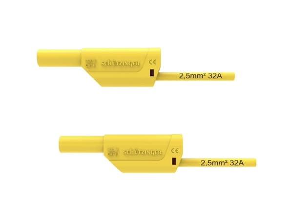 Schützinger VSFK 8500 / 2.5 / 100 / GE Turvatestausjohto [4 mm liitin - 4 mm liitin] 100.00 cm Keltainen 1 kpl 1 kpl