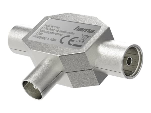 Hama Essential Line - Antennsplitter - skärmad - silver