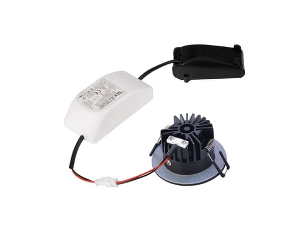 SLV PATTA-I, Innsunket spotlight, 1 ampuller, LED, 7,3 W, 440 lm, Sort