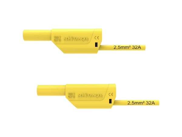 Schützinger VSFK 8700 / 2.5 / 50 / GE Turvatestausjohto [4 mm liitin - 4 mm liitin] 50.00 cm Keltainen 1 kpl 1 kpl