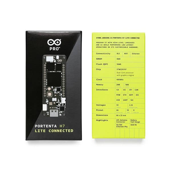 Arduino ABX00046 Kort Portenta H7 Lite Connected Portenta