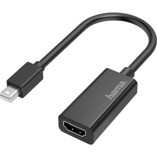 Hama 00200332 Mini-DisplayPort / HDMI Adapter [1x UK-kontakt - 1x Mini-DisplayPort hane] Svart