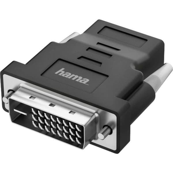 Hama 00200338 DVI / HDMI Adapter [1x UK-kontakt - 1x DVI-D hane] Svart