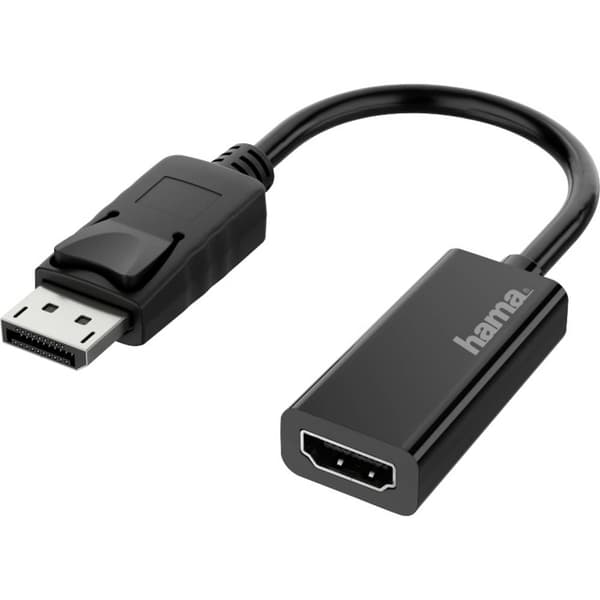 Hama 00200335 DisplayPort / HDMI Adapter [1x UK-kontakt - 1x DisplayPort hane] Svart