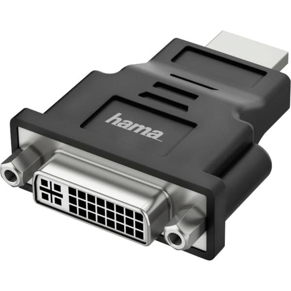 Hama 00200339 DVI / HDMI Adapter [1x UK-kontakt - 1x HDMI hane] Svart