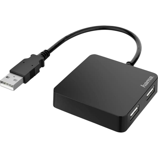 Hama 4 Port USB 2.0-Hub Svart