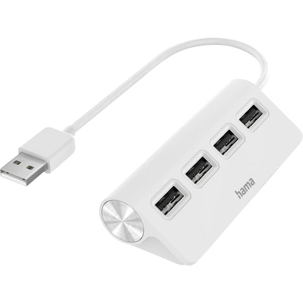 Hama 4 Port USB 2.0-Hub Vit