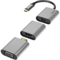 Miniatyrbild 4 av 4: Hama 00200306 USB-C® / Mini-DisplayPort / HDMI / VGA Adapter [1x USB-C® hane - 1x Mini-DisplayPort hona, HDMI hona, VGA