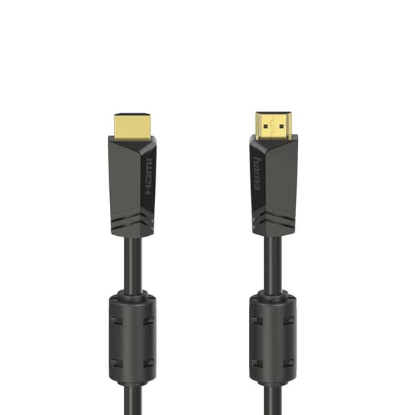 Hama HDMI Anslutningskabel HDMI-A-kontakt, HDMI-A-kontakt 10.00 m Svart 00205009 4K UHD HDMI-kabel
