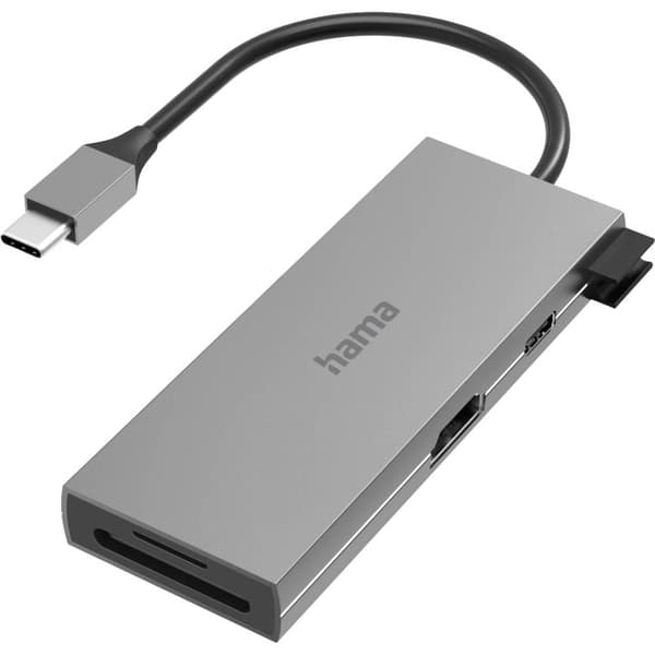 Hama 6 Port USB-C® (USB 3.1) Multiport Hubb Grå