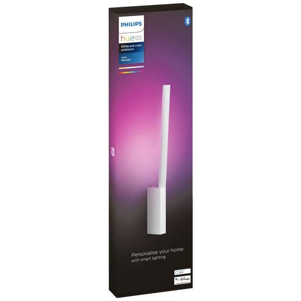 Hue LED-vägglampa 871951434344300 Hue White & Col. Amb. Liane Wandleuchte weiß 900lm LED fast installerad 12.2 W