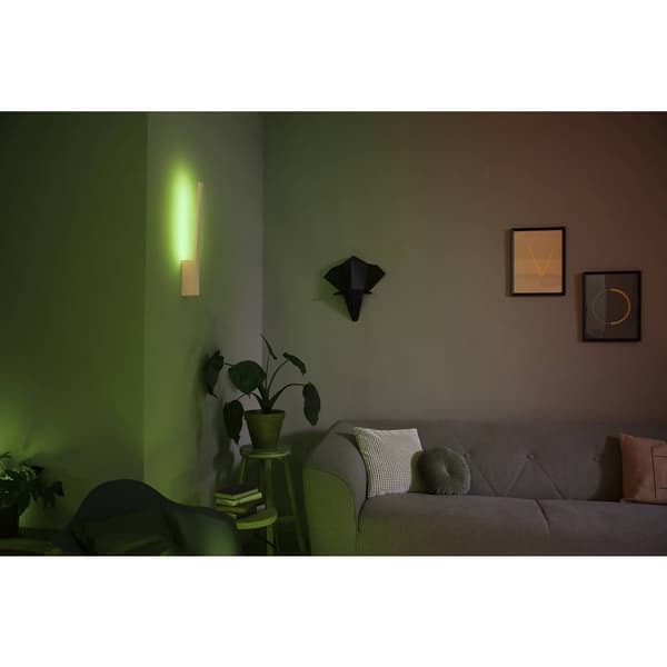Hue LED-vägglampa 871951434344300 Hue White & Col. Amb. Liane Wandleuchte weiß 900lm LED fast installerad 12.2 W