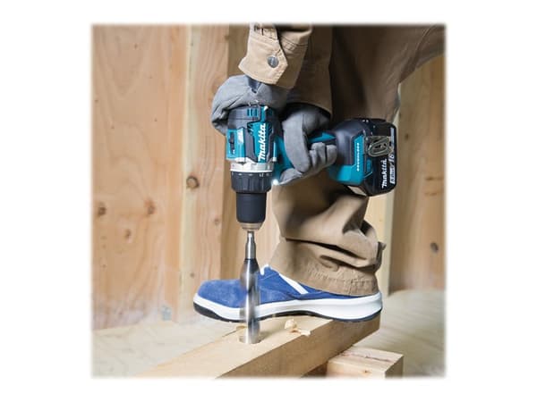 Makita DDF484ZJ, Akkuruuvinväännin, Pistoolikahva, 1/2", Musta, Sininen, Ripustinkoukku, 2000 RPM - SOLO