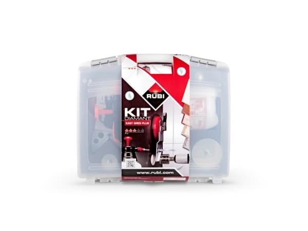 RUBI Easy Gres Plus Kit, Borr, Borrsats, 27 mm, Fine stoneware, Glas, Granit, Marmor, Porslin, 7 styck, Diamantoborrskär