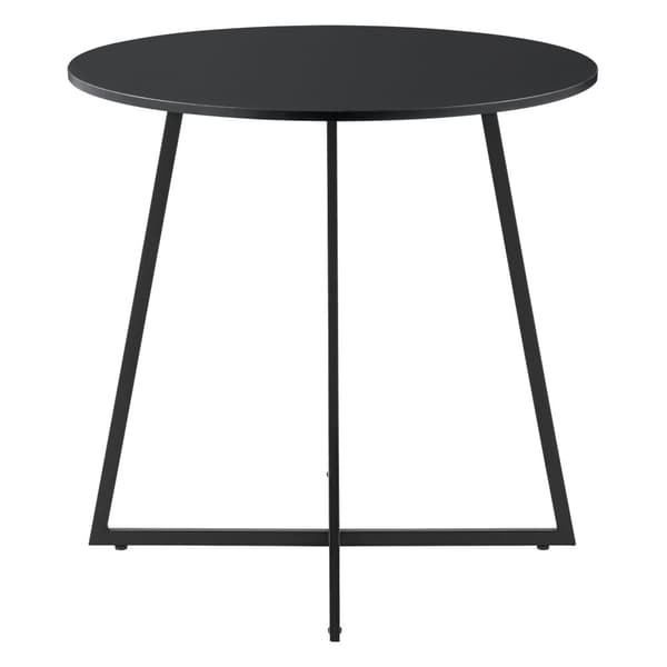 Matbord Vaggeryd 78x80cm metall svart [en.casa]