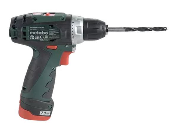 Metabo POWERMAXX BS BASIC - Drill/driver - trådløs - nøkkelfri borhylse 10 mm - 34 N·m - 2 batterier - 10.8 V