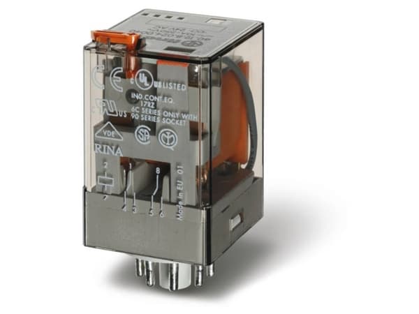 Finder 60.12.8.048.0040 Stikrelæ 48 V/AC 10 A 2 x omskifter 1 stk