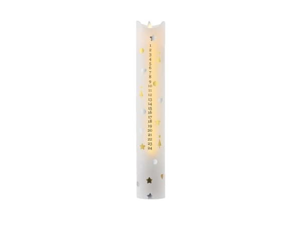 Sirius Sara Kalenderlys - Sølv/Guld - H 29 cm
