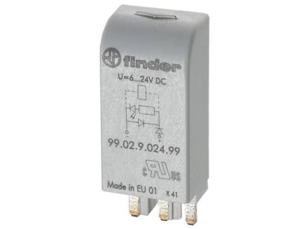 Indstiksmodul med diode, med display, LED 10 stk Finder 99.02.9.024.79 N/A