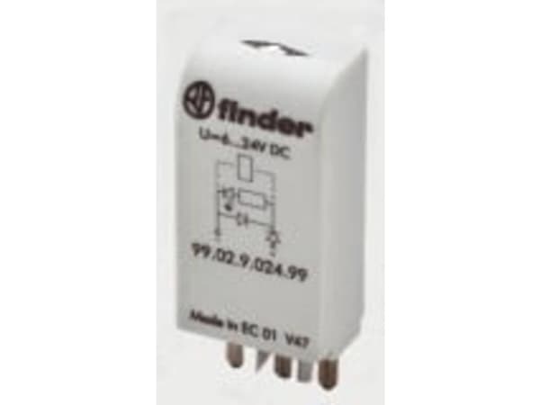Indstiksmodul med diode, med display, LED 10 stk Finder 99.02.9.024.79 N/A