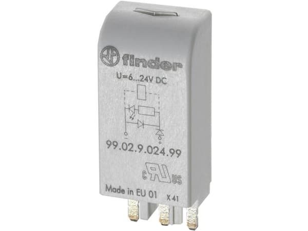 Indstiksmodul med diode, med display, LED 10 stk Finder 99.02.9.024.79 N/A