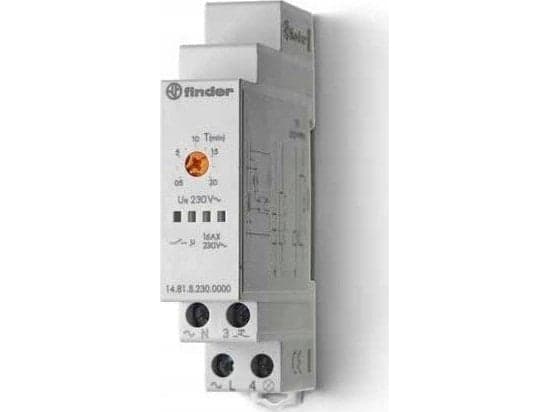 Finder 148182300000 Aikakytkin porrasvalaistukseen DIN-kisko 230 V/AC