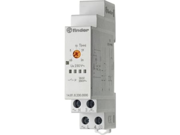 Finder 148182300000 Aikakytkin porrasvalaistukseen DIN-kisko 230 V/AC