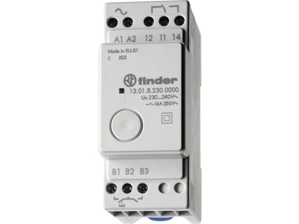 Ylijännitekosketin DIN-kisko Finder 13.01.0.012.0000 1 x vaihtokosketin 12 V DC/AC 1 kpl
