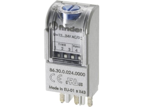 Finder 86.30.0.024.0000.T Multifunktionskontakt 1 st Tidsintervall: 0,05 - 360000 s