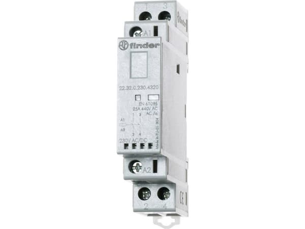 Finder 22.32.0.012.4320 Installationsbeskyttelse 2 x sluttekontakt 250 V/AC, 440 V/AC 1 stk
