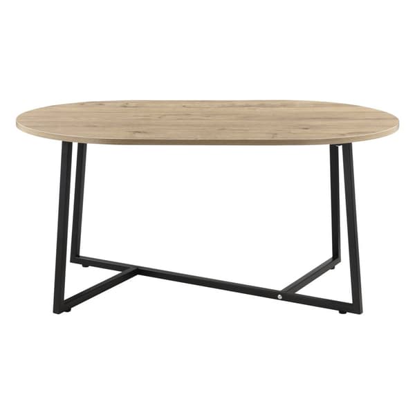 Soffbord Valdemarsvik 100x60x47cm svart ekfärg [en.casa]®