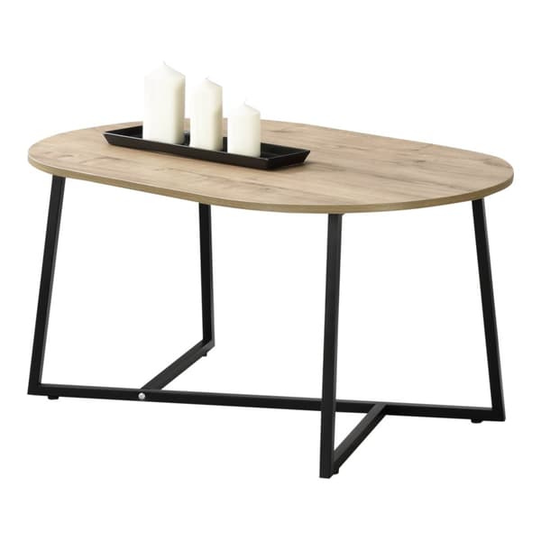 Soffbord Valdemarsvik 100x60x47cm svart ekfärg [en.casa]®