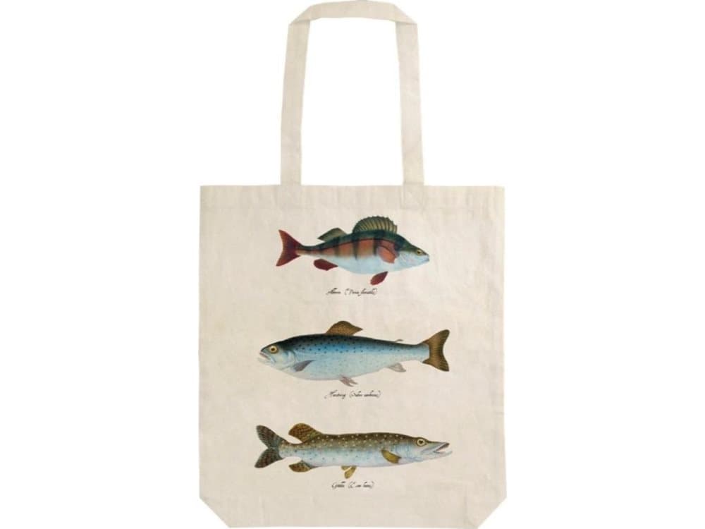 Skona Ting Cotton bag STBAG18 Fish Shopper on the shoulder