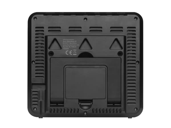 TFA-Dostmann 35.1160.01, Elektronisk väderstation, Inomhus / utomhus, Digital, Svart, Plast, Vägg