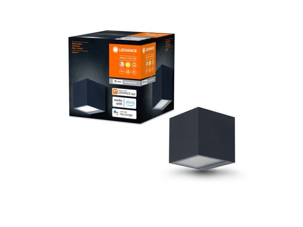 LEDVANCE Smart+ Brick Multicolor, Smart väggbelysning, Wi-Fi, Grå, Gjuten aluminium, Polykarbonat, Varmvitt, 3000 K