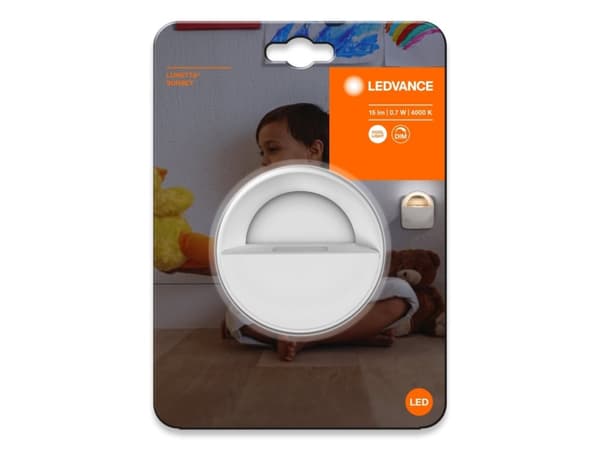 LEDVANCE 941797830, Pluggbart nattlys, Hvit, Plast, Polykarbonat (PC), Varm hvit, Barnerom, IP20