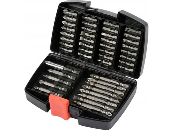 Yato YT-04620, 45 stykker, Hex (metrisk), Philips, Pozidriv, firkant, Torx, Stål, 25,4 / 4 mm (1 / 4")