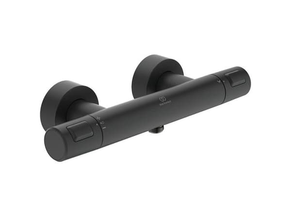 Ideal Standard Ceratherm T25 - Brusetermost. skoldn.sikring, vandspr, 1/2'' afg. Silk Black