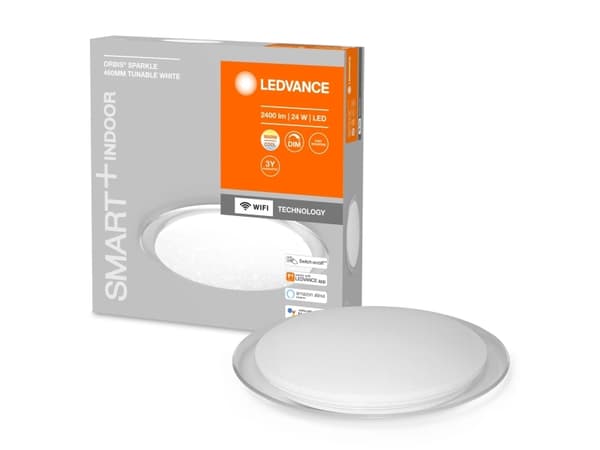 LEDVANCE SMART+ Orbis Sparkle, Smarttaklampe, Wi-Fi, Hvit, LED, Polykarbonat (PC), Stål, Ikke-utskiftbare pærer