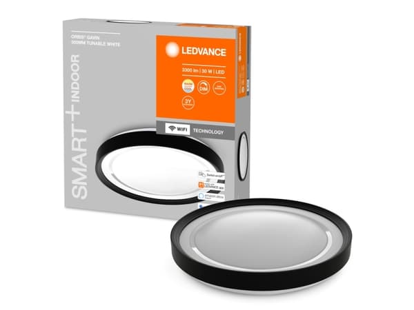 LEDVANCE SMART+ Wifi Orbis Gavin, Smart takbelysning, Wi-Fi, Svart, Polykarbonat, Stål, 2700 K, 1850 LM