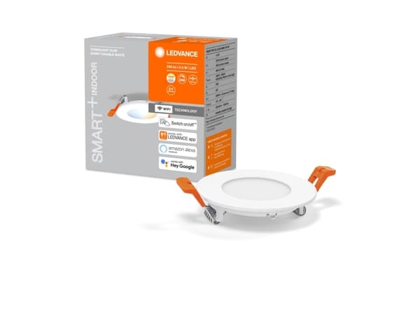 LEDVANCE SMART+ Wifi Orbis Downlight Slim, Smart spotlight, Wi-Fi, Vit, Plast, Polystyren (PS), 3000 K, 6500 K