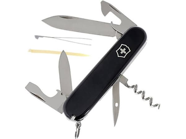 Victorinox Spartan, Fällkniv av slipjoint-modell, Kniv med flera verktyg, Clip point, Rostfritt stål, ABS synthetics, Röd, Silver