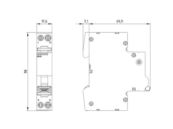 Siemens 5SV60166MC13 5SV6016-6MC13 Brandbeskyttelsesstyring 2-polet 13 A