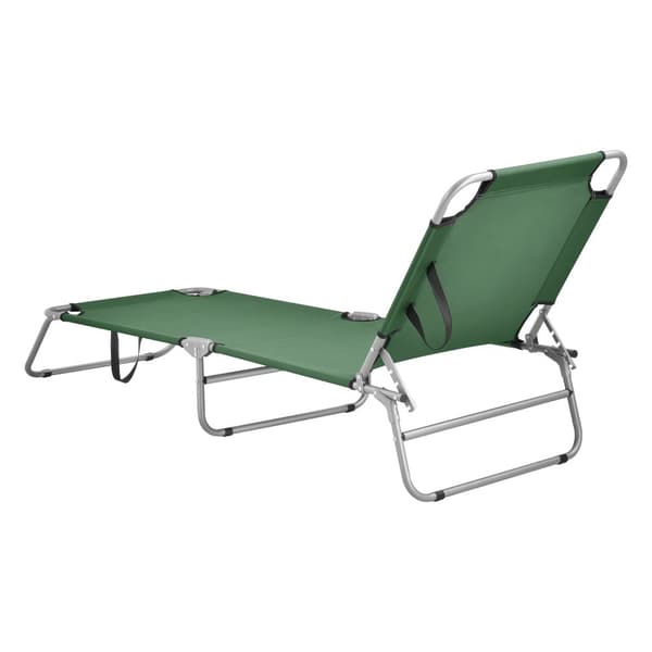 Solsäng Carcao set om 2 silver matt mörkgrön 5 olika lägen [casa.pro]