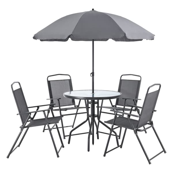 Matgrupp Milagro loungeset mörkgrå [en.casa]
