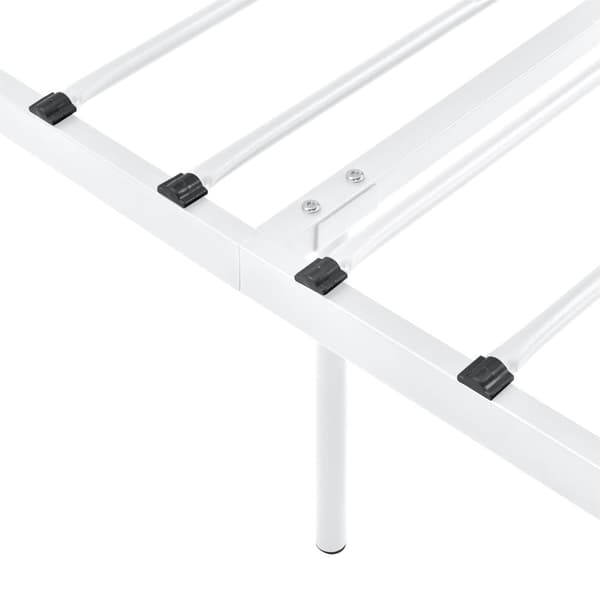 Säng Apolda metall 200x90 cm vit [en.casa]