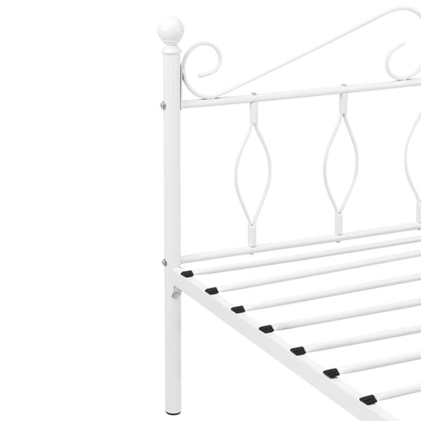 Säng Apolda metall 200x120 cm vit [en.casa]
